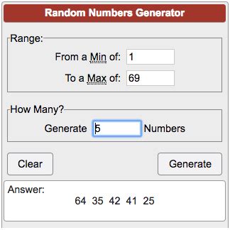 four number generator